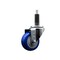 Service Caster 3'' Blue Poly Wheel Swivel 1'' Expanding Stem Caster SCC-EX20S314-PPUB-BLUE-1 - alternate 1